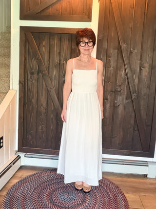Bayside Midi Dress - White-Dresses & RompersZ Supply Bayside Midi Dress - White | VerClare Boutique-Shop the Z Supply Bayside Midi Dress in White. Smocked bodice, square neckline, fully lined midi skirt. Sizes XS–L. Free US shipping on eligible orders.-VerClare Boutique