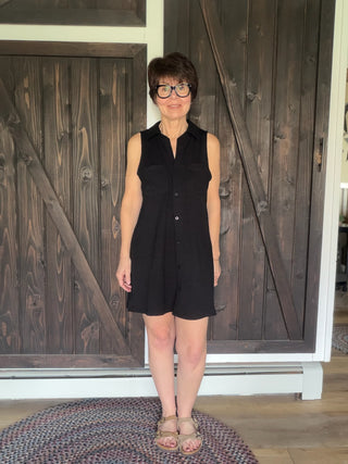 New Light Textured Mini Dress - Black-Dresses & RompersZ Supply New Light Textured Mini Dress - Black | VerClare Boutique-Shop the Z Supply New Light Textured Mini Dress in Black. Lightweight 100% cotton, button-front with tie waist. Sizes XS–L. Free US shipping on eligible orders.-VerClare Boutique