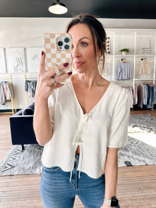 La Belle Linen Cropped Top - White-Tops Basic SolidZ-Supply La Belle Linen Cropped Top-White | VerClare Boutique | Chenoa, IL-Shop the Z-Supply La Belle Linen Cropped Top-White. Available now at VerClare Boutique! | VerClare Boutique | Chenoa, IL-VerClare Boutique