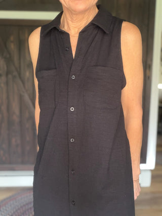 New Light Textured Mini Dress - Black-Dresses & RompersZ Supply New Light Textured Mini Dress - Black | VerClare Boutique-Shop the Z Supply New Light Textured Mini Dress in Black. Lightweight 100% cotton, button-front with tie waist. Sizes XS–L. Free US shipping on eligible orders.-VerClare Boutique