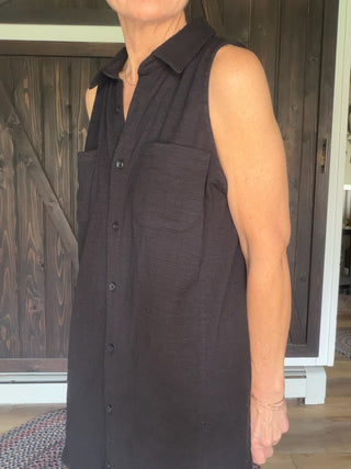 New Light Textured Mini Dress - Black-Dresses & RompersZ Supply New Light Textured Mini Dress - Black | VerClare Boutique-Shop the Z Supply New Light Textured Mini Dress in Black. Lightweight 100% cotton, button-front with tie waist. Sizes XS–L. Free US shipping on eligible orders.-VerClare Boutique