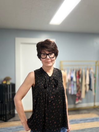 Zara Yoryu Chiffon Bow Blouse - Black