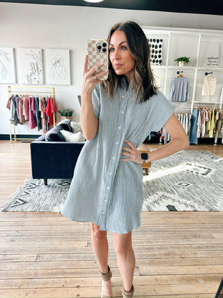 Crescent Dress - Sailor Blue Stripe