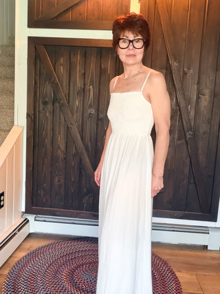 Bayside Midi Dress - White-Dresses & RompersZ Supply Bayside Midi Dress - White | VerClare Boutique-Shop the Z Supply Bayside Midi Dress in White. Smocked bodice, square neckline, fully lined midi skirt. Sizes XS–L. Free US shipping on eligible orders.-VerClare Boutique