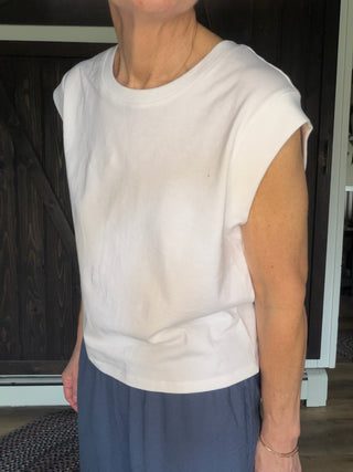 Camino Jersey Top - White-Tops Basic SolidZ Supply Camino Jersey Top in White | VerClare Boutique-Shop the Z Supply Camino Jersey Top in White — 100% cotton knit, mineral wash finish, relaxed fit. Sizes XS–L. Free US shipping on eligible orders.-VerClare Boutique