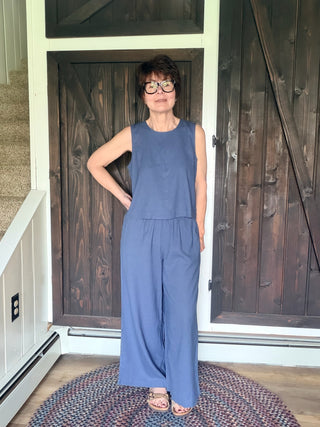 Scout Linen Pant - Vintage Indigo-BottomsZ Supply Scout Linen Pant - Vintage Indigo | VerClare Boutique-Shop the Z Supply Scout Linen Pant in Vintage Indigo. High-rise, wide-leg, 55% linen blend with elastic waist & pockets. Sizes XS–L. Ships in 1-2 days.-VerClare Boutique