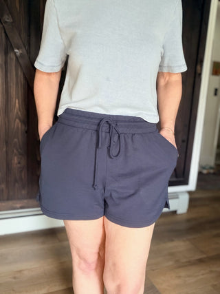 Birdie Short - Eclipse-BottomsBirdie Short - Eclipse | VerClare Boutique | Jenison MI -The Z Supply Birdie Short is a beautiful soft baby French terry knit high-rise short featuring a comfortable drawcord waistband, functional side seam pockets, and an easy, everyday silhouette. Free US shipping on all eligible orders.-VerClare Boutique