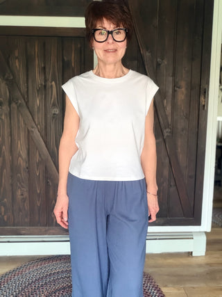 Camino Jersey Top - White-Tops Basic SolidZ Supply Camino Jersey Top in White | VerClare Boutique-Shop the Z Supply Camino Jersey Top in White — 100% cotton knit, mineral wash finish, relaxed fit. Sizes XS–L. Free US shipping on eligible orders.-VerClare Boutique