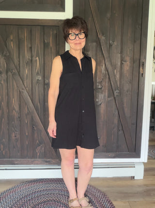 New Light Textured Mini Dress - Black-Dresses & RompersZ Supply New Light Textured Mini Dress - Black | VerClare Boutique-Shop the Z Supply New Light Textured Mini Dress in Black. Lightweight 100% cotton, button-front with tie waist. Sizes XS–L. Free US shipping on eligible orders.-VerClare Boutique