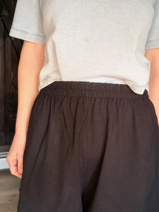 Scout Jersey Short - True Black-BottomsScout Jersey Short - True Black | VerClare Boutique | Jenison MI-Z Supply Scout Jersey Short is a beautiful soft cotton jersey knit everyday short featuring a comfortable elastic waistband, a relaxed silhouette, and an easy pull-on design. Free US shipping on eligible orders. -VerClare Boutique
