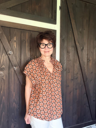 Sophia Flutter Sleeve-Tops Basic PrintSophia Flutter Sleeve Top | VerClare Boutique-Shop the Sophia Flutter Sleeve Top by Bucketlist at VerClare Boutique. A lightweight, feminine flutter sleeve top perfect for effortless warm-weather styling.-VerClare Boutique