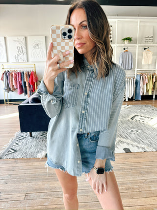 Helena Shirt - Multi Pinstripe