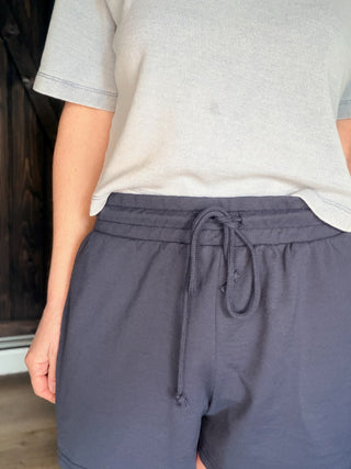 Birdie Short - Eclipse-BottomsBirdie Short - Eclipse | VerClare Boutique | Jenison MI -The Z Supply Birdie Short is a beautiful soft baby French terry knit high-rise short featuring a comfortable drawcord waistband, functional side seam pockets, and an easy, everyday silhouette. Free US shipping on all eligible orders.-VerClare Boutique