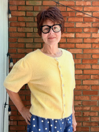 Hensley Luxe Soft Cardigan - Butter Cream-SweatersLovLov Hensley Luxe Soft Cardigan - Butter Cream | VerClare Boutique-Shop the LovLov Hensley Luxe Soft Cardigan in Butter Cream. Ultra-soft luxe knit, cubic flower buttons, button-front, cozy polished silhouette. Sizes S–L.-VerClare Boutique