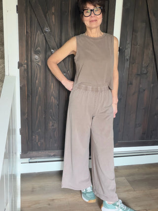 Scout Jersey Crop Flare Pant - Perfectly Taupe
