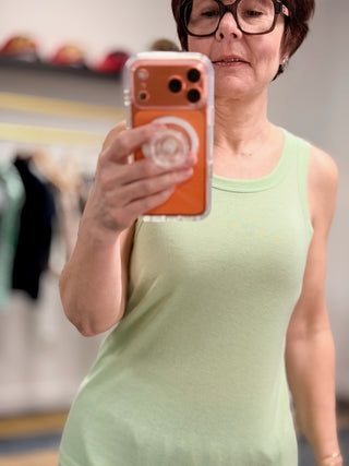 Select Airy Tank - Sprout-Tops Basic SolidZ Supply Select Airy Tank - Sprout | VerClare Boutique | Jenison MI -Z Supply Select Airy Tank is a beautiful airy loose knit jersey sleeveless tank featuring a classic crew neckline, bra-friendly wide straps, and a relaxed, tuckable silhouette. Free US shipping on eligible orders. -VerClare Boutique