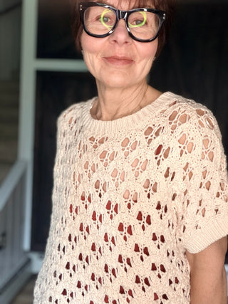 Lottie Crochet Open Knit Sweater - Oatmeal-SweatersLottie Crochet Open Knit Sweater - Oatmeal | VerClare Boutique-Shop the EE:SOME Lottie Crochet Sweater in Oatmeal — a breezy 100% cotton open knit with dolman sleeves and a relaxed boxy fit. Perfect for layering.-VerClare Boutique