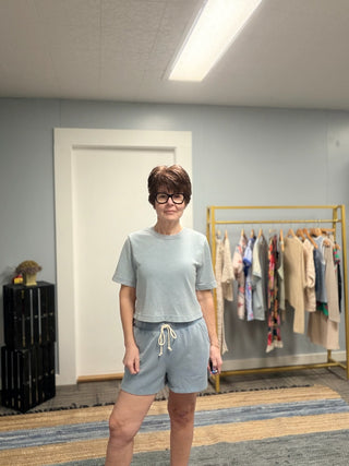 Hunter Knit Denim Short - Ocean Air Indigo