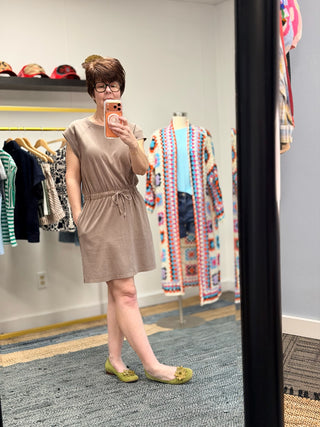 Kalani Dress - Perfectly Taupe-Dresses & RompersKalani Dress - Perfectly Taupe | VerClare Boutique | Jenison MI -Z Supply Kalani Dress is a beautiful soft cotton jersey knit everyday dress featuring a flattering relaxed silhouette, a classic crew neckline, and an easy pull-on design. Free US shipping on eligible orders. -VerClare Boutique