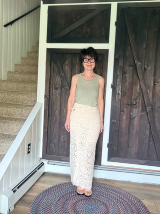Raquel Lace Skirt - Natural-BottomsZ Supply Raquel Lace Maxi Skirt - Natural | VerClare Boutique-Shop the Z Supply Raquel Lace Skirt in Natural — 100% cotton lace, high-rise wrap front, fully lined maxi silhouette. Free US shipping on eligible orders.-VerClare Boutique