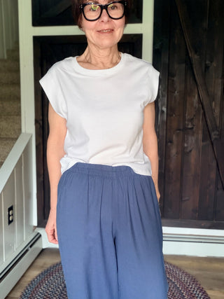 Scout Linen Pant - Vintage Indigo-BottomsZ Supply Scout Linen Pant - Vintage Indigo | VerClare Boutique-Shop the Z Supply Scout Linen Pant in Vintage Indigo. High-rise, wide-leg, 55% linen blend with elastic waist & pockets. Sizes XS–L. Ships in 1-2 days.-VerClare Boutique
