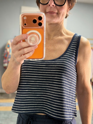 Yareli Stripe Tank - Eclipse