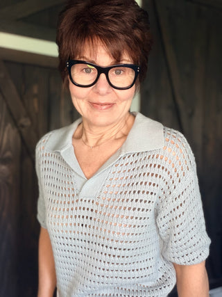 Crop Collar Sweater-ALL SALES FINAL-Tops-VerClare Boutique