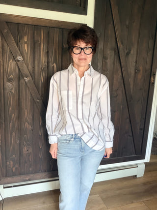 Rolling Hills Shirt - White-Tops CasualZ Supply - Rolling Hills Shirt - White | VerClare Boutique | Jenison MI -Z Supply Rolling Hills Shirt is a beautiful lightweight stretch poplin button-up shirt featuring a classic collared neckline, a chest pocket, and a clean, polished silhouette. Free shipping on eligible orders. Jenison MI-VerClare Boutique