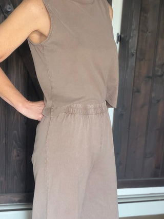 Scout Jersey Crop Flare Pant - Perfectly Taupe-BottomsScout Jersey Crop Flare Pant - Perfectly Taupe | VerClare Boutique | Jenison MI -The Z Supply Scout Jersey Crop Flare Pant is a beautiful cotton jersey knit cropped flare pant featuring a wide-leg flare silhouette, a comfortable elastic waistband, and a soft mineral wash finish. They fit true to size with a relaxed, flattering drape — perfect for casual days, travel, lounging, or everyday wear. Made from a midweight 100% cotton knit, this piece delivers 