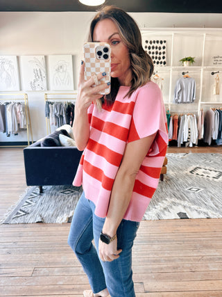 Ainsley Boxy Oversized Sweater - Pink-SweatersAinsley Boxy Oversized Sweater – Pink | VerClare Boutique | Chenoa, IL-Shop the Ainsley Boxy Oversized Sweater in pink at VerClare Boutique. A cozy, relaxed-fit knit with an effortlessly chic silhouette for everyday wear.-VerClare Boutique