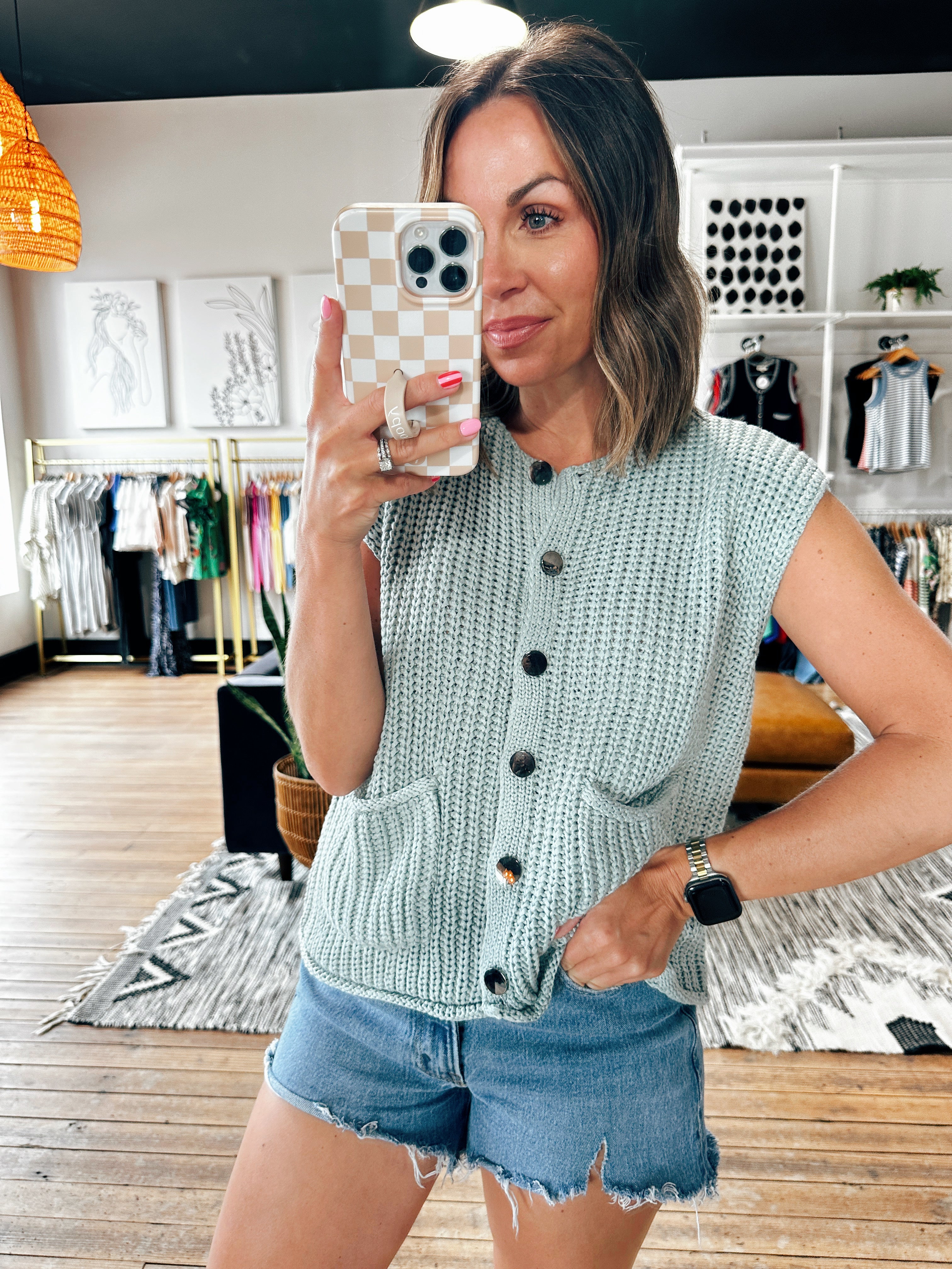 Clothing Mint Green Sweater Vest Steph Sweater Vest Mint