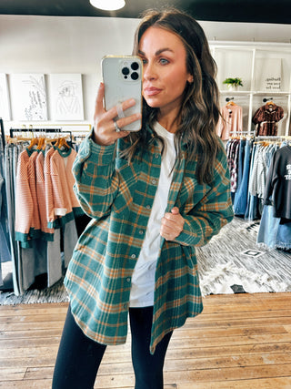 Trista Plaid Button Up-2 Colors-Tops Casual-VerClare Boutique