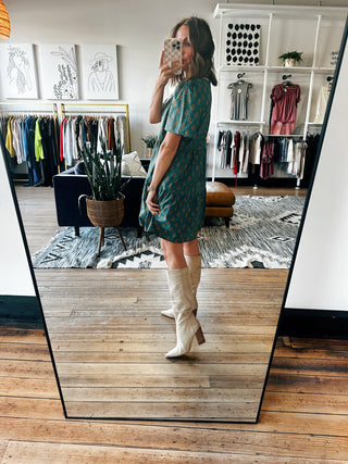 Teal Green V-Neck Mini Dress with Pockets-Dresses & RompersTeal Green V-Neck Mini Dress with Pockets | VerClare Boutique -Women's Mini Dress | Teal Green V-Neck Mini Dress with Pockets | Sizes: S, M, L | Free US shipping on all eligible orders. Located in Chenoa, Illinois-VerClare Boutique