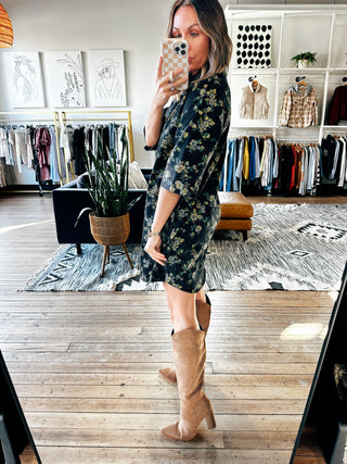 Hailey Floral Short Sleeve Dress-Dresses & Rompers-VerClare Boutique