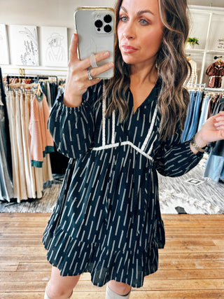 Ada Striped Mini Dress-Dresses & Rompers-VerClare Boutique