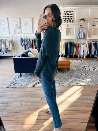 Linden Long Sleeve Top - 3 Colors-Tops Basic SolidLinden Long Sleeve Top - 3 Colors | VerClare Boutique | Chenoa, IL-Women's Long Sleeve Top | Linden Long Sleeve Top | Sizes: S, M, L | Color: Natural, Navy, Seagrass | Free US shipping on all eligible orders. Chenoa, Illinois-VerClare Boutique
