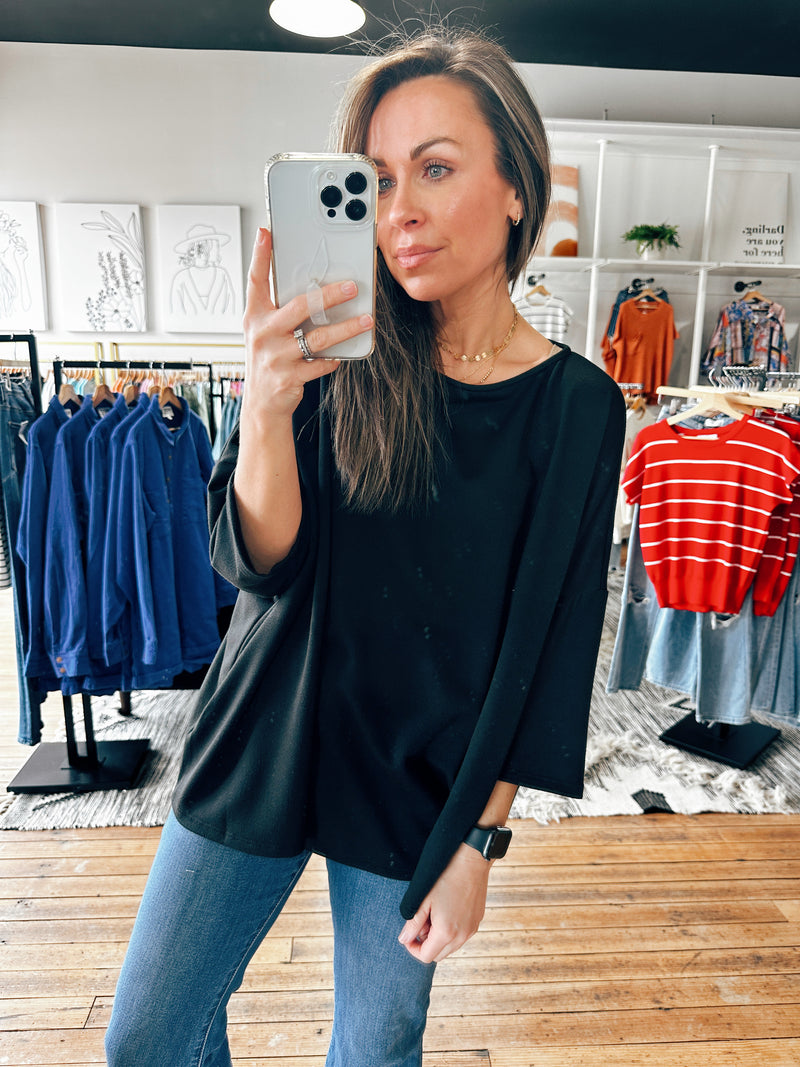Cozy Cool Oversized Tee-4 Colors-Tops basic solid-VerClare Boutique