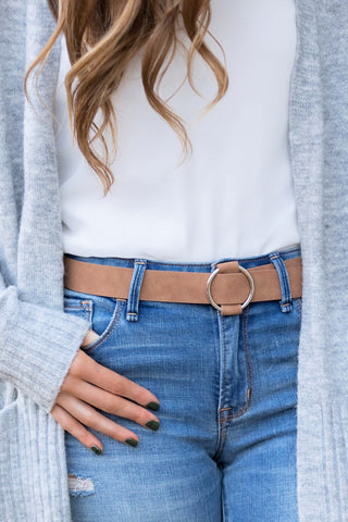 O-Ring Leather Belt-Accessories-VerClare Boutique