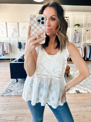 Karissa Casual Vintage Lace Top