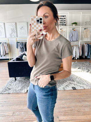 Renae Rib Short Sleeve Top - 3 Colors-Tops Basic SolidZ-Supply Renae Rib Short Sleeve Top-3 Colors | VerClare Boutique | Chenoa, IL-Shop the Z-Supply Renae Rib Short Sleeve Top-3 Colors. Available now at VerClare Boutique! | VerClare Boutique | Chenoa, IL-VerClare Boutique