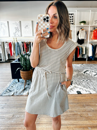 Z SUPPLY-Dayshift Striped Mini Dress-Dresses & Rompers-VerClare Boutique