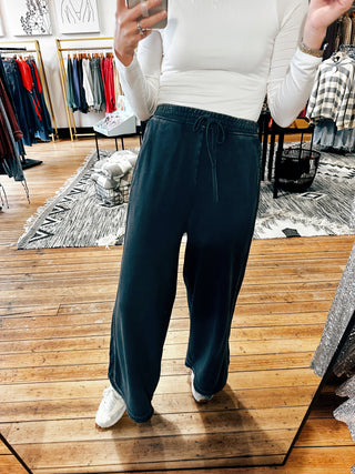 Mineral Wash Knit Pants-Bottoms-VerClare Boutique