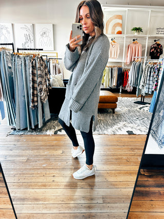 Charcoal Layering Cardigan-Sweaters-VerClare Boutique