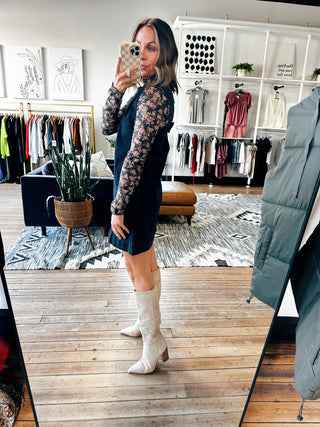 Dark Wash Denim Sleeveless Shift Dress-Dresses & RompersDark Wash Denim Sleeveless Shift Dress | VerClare Boutique-Women's Sleeveless Jumper | Dark Wash Denim Sleeveless Shift Dress | Sizes: S, M, L | Color: Black | Free US shipping on all eligible orders. Chenoa, Illinois-VerClare Boutique