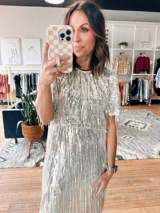 Fynra Sequin Fringe Top-Tops Casual-VerClare Boutique