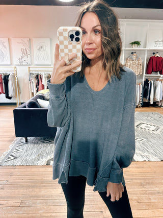 Krystal Waffle Knit Oversize - 3 Colors-Tops Basic Solid-VerClare Boutique