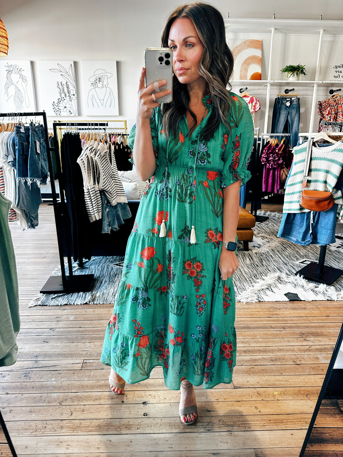 Tracy Tiered Floral Dress-Dresses & Rompers-VerClare Boutique