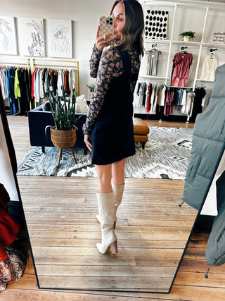 Dark Wash Denim Sleeveless Shift Dress-Dresses & RompersDark Wash Denim Sleeveless Shift Dress | VerClare Boutique-Women's Sleeveless Jumper | Dark Wash Denim Sleeveless Shift Dress | Sizes: S, M, L | Color: Black | Free US shipping on all eligible orders. Chenoa, Illinois-VerClare Boutique