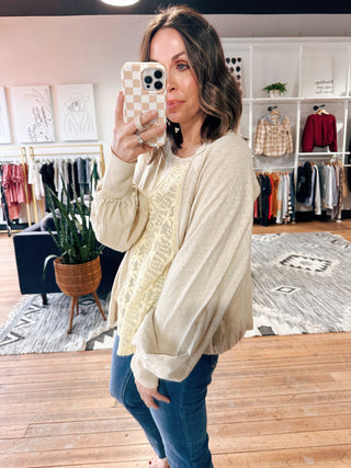 Mikayla Contrast Pullover-Tops Basic Print-VerClare Boutique