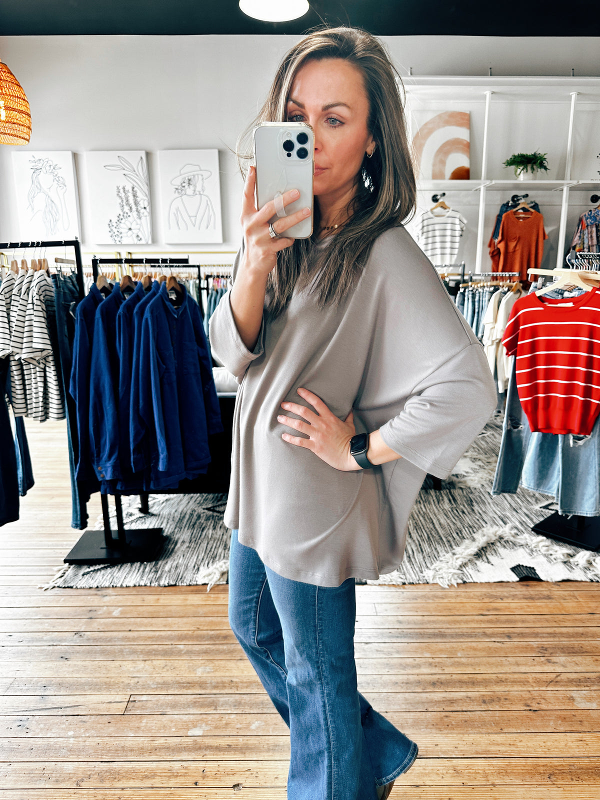 Cozy Cool Oversized Tee-4 Colors-Tops basic solid-VerClare Boutique